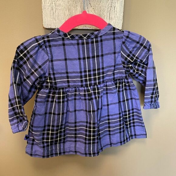 Bundle 6 Month Baby Girl Dress with Cardigan & Long Sleeve Plaid Shirt - Picture 4 of 5